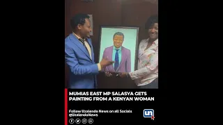 Mumias East MP Peter Salasya Gifted Lovely Painting By A Kenyan Woman