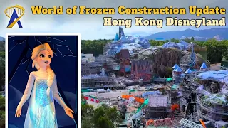 'World of Frozen' Construction Update – with Elsa Animatronic – at Hong Kong Disneyland