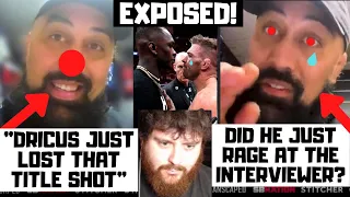 Adesanya's Coach Says No Title Shot For Du Plessis? RAGES At Interviewer? EXPOSED!