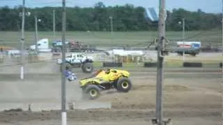 4 Wheel Jamboree Lima 2012 Racing Rd 1 Bigfoot Bessie vs Outback Thunda