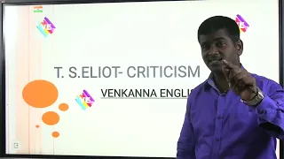 T.S. Eliot - Criticism I UGC-NET I NTA-ENGLISH I AP/TS-SET/JL/PL/DL I VENKANNA ENGLISHGURU I