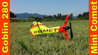 Sab goblin mini comet elicottero elettrico rc telecomandato flybarless spirit test di volo