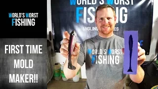 LET'S LEARN MOLD MAKING! Making A Silicone Hand Pour Fishing Lure Mold!