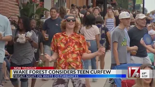 Wake Forest considers teen curfew