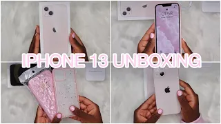 💕 Aesthetic Pink Iphone 13 unboxing + accessories | SATISFYING LOFI ASMR + small giveaway 💕
