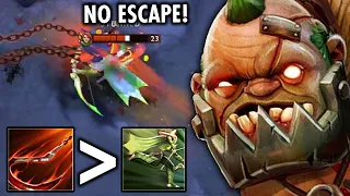 NO ESCAPE !! MY HOOK IS WAY FASTER THAN YOU WINDRANGER | GENIUS PUDGE