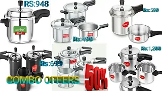 Pressure cooker combo offers /PRESTIGE , PIGEON, GREENCHEF, BUTTERFLY, and branded item 50%off