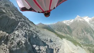 Wingsuit Täschhorn 4 491m, Switzerland I Géraldine Fasnacht