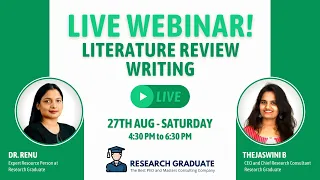 Live Webinar on Basic to Advanced Guide on How to Write Literature Review | Research Graduate