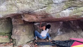Water Weight (V6) - Powerlinez, NY - Connie #bouldering