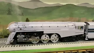 Lionel NYC Dreyfuss Legacy Steam in action