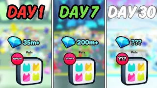 I grinded in the BEST area for 30 days STRAIGHT in Pet Simulator 99!