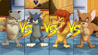 Tom and Jerry in War of the Whiskers HD Spike Vs Tom Vs Monster Jerry Vs Lion (Master Difficulty)