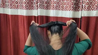 Self Bun Hairstyle With Clutcher On Oily Hair |Requested Video ||Doorway to Beauty