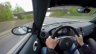 Porsche Cayman S 987 0 - 200 Topspeed 291 km/h German Autobahn