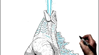 How To Draw Godzilla (Atomic Breath) | Step By Step | Monsterverse