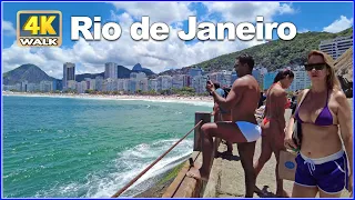 【4K】WALK Brazil Rio de Janeiro - Leme Orla 2022 Travel vlog