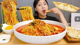ENG) Korean spicy seafood noodles🍜🔥 Jjambbong for hangover MUKBANG Real sound asmr eating