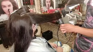 Long Layers haircut at Home | Advance & Basic technique layer with blow dryer | Farah Salon |