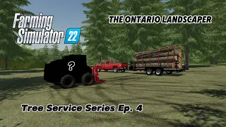 Lot Clearing Job Pt.2 and New Machine! | Tree Service Series Ep 4 | FS22 PC