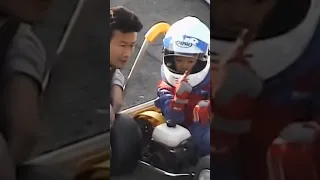 Kid yuki tsunoda teaching his dad how he drives the kart|#f1 #yukitsunoda