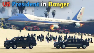 GTA 5 - Presidential Motorcade | Airforce One Emeregency Landing