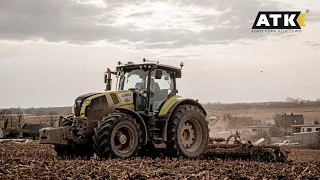 🔥Claas na Górach!🔥Talerzowanie po Kukurydzy 2024 z PhuMocek!🔥Claas Axion 830 & Horsch Jocker!🔥