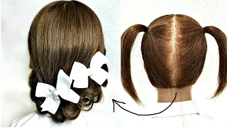 Легкая и Быстрая Прическа на 1 Сентября на КОРОТКИЕ ВОЛОСЫ.Easy hairstyle for school on September1