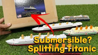 Let's Review All Titanic, Britannic Ships and Compare our New Submersible Splitting Titanic