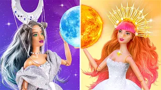 Garota Sol Vs Garota Lua! 12 DIYs Barbie