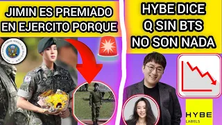 ÚLTIMO MINUTO🔴JIMIN es PREMIADO HOY en EJERCITO PORQUE😱HYBE SE RINDE A BTS😨noticiasdekpoprecientes