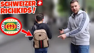 WIE VIEL IST DEIN OUTFIT WERT ?🔥💸 RICHKIDS IN DER SCHWEIZ 🔥💸| STREET UMFRAGE | LION