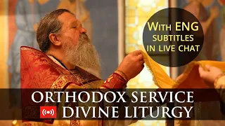 Live: Divine Liturgy.  Russian Orthodox Service. English subtitles in live chat. 25 October, 2020.