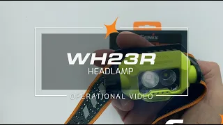 Fenix WH23R Work Headlamp Operational Demonstration Video