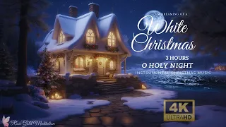 Snowy Christmas Ambience with Instrumental Christmas Music 🎶Christmas Cottage Winter Ambience  ❄️ ☃️