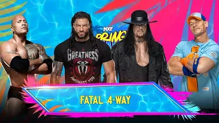 The Rock🆚Roman reigns🆚The Undertaker🆚John Cena - WWE : Fatal 4 -Way      #wwe2k24