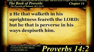 Bible Book #20 - Proverbs Chapter 14 - The Holy Bible KJV Read Along Audio/Video/Text