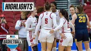 Michigan at Wisconsin | Highlights | Big Ten Women's Basketball | Feb. 26, 2023