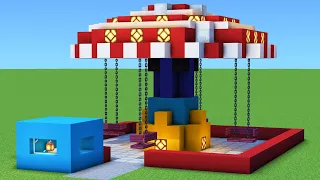 Minecraft Tutorial: How To Make A Swinging Chair Ride "Fair Part 20"