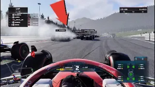 He’s Driving around with Engine Smoke! (F1 22)
