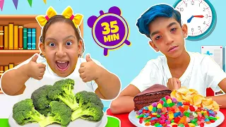 Maria Clara MC Divertida e amigos aprendem sobre comidas saudáveis | Compilation videos for Kids
