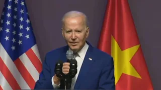 White House staff cuts Joe Biden's  Vietnam press conference 'abruptly' short mid-sentence