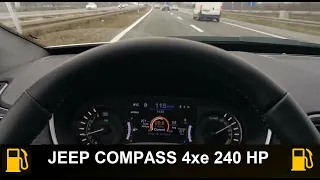 Jeep Compass 4xe - consumption on 130 km/h