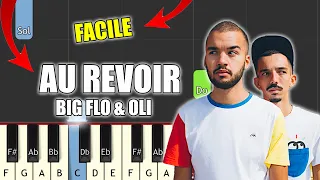 Big Flo et Oli - Au revoir | Vidéo Piano Tutoriel Facile Instrumental RAP (Piano Facile France)