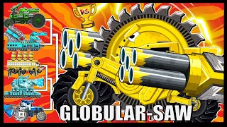 Globular Saw - Monster Truck | WOT | Мега танки VS Босс | Мультики про танки | Arena Tank Cartoon