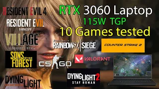 RTX 3060 Laptop 115W + I7 11800H | Test in 10 Games in 1080p