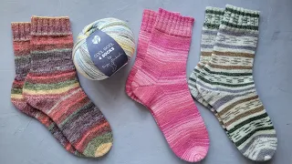 Носки. Новая носочная пряжа. Cool Wool 4 Socks. Austermann Step. Meilenweit Marinella и Cosima