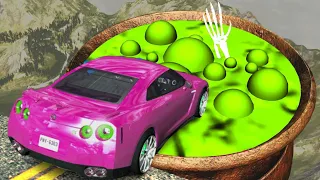 Beamng drive - Car Adventures with Witch, Spooky Witch Pot and Portal into Magic World🌍 #beamngdrive