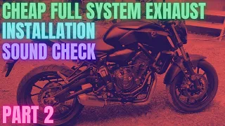 CHEAP FULL SYSTEM EXHAUST FROM SHOPEE FOR YAMAHA MT07