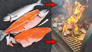 The BEST and EASIEST Smoked Salmon Recipe *FIRE* Catch and Cook!!